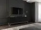 Szafka RTV TAL 150 czarna mat MEBLE LINDNER | MIRAT. w stylu GLAMOUR, LOFT kolekcja TAL