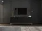 Szafka RTV TAL 150 czarna mat MEBLE LINDNER | MIRAT. w stylu GLAMOUR, LOFT kolekcja TAL