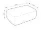 Pufa prostokątna BELLA szara podnóżek I sklep meblowy MIRAT.