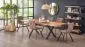 Stół XAVIER 160(250)x90 jasny dąb/czarny rozkładany z naturalnym drewnem | MIRAT. w stylu LOFT kolekcja