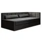 Elegancka sofa rozkładana z funkcją spania FULGEO czarna/szara prawa I sklep meblowy MIRAT.