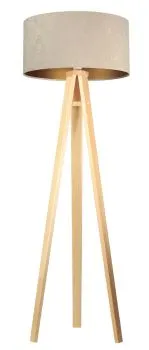 Lampa stojąca HOME 50 beżowa/złota/sosna