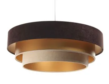 Lampa wisząca TRIO MIX brązowa/złota/beżowa