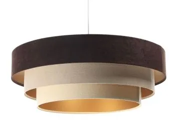 Lampa wisząca TRIO MIX brązowa/beżowa/złota