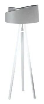 Lampa stojąca GEMSTONE szara/srebrna/biała