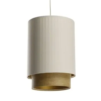 Lampa wisząca DUO LAMI LINE 25 kremowa/brązowa