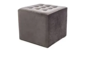 Pufa LORI VELVET szara