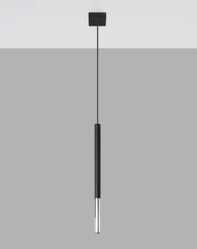 Lampa wisząca MOZAICA 1 czarna/chrom