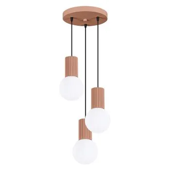 Lampa wisząca HALO 3P mocca ryflowana