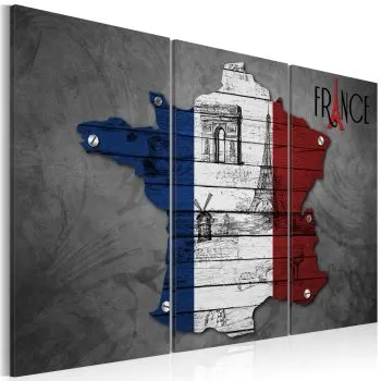 Obraz - Symbole Francji - tryptyk
