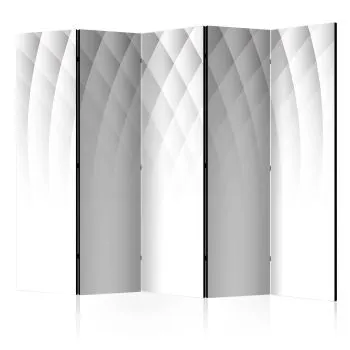 Parawan jednostronny Abstrakcje 225x172 cm 5-częściowy czarny