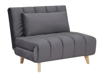 Fotel rozkładany BILLY VELVET szary