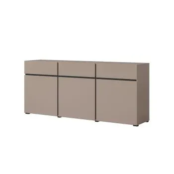 Komoda CROSS 3D3S 180cm congo/czarna