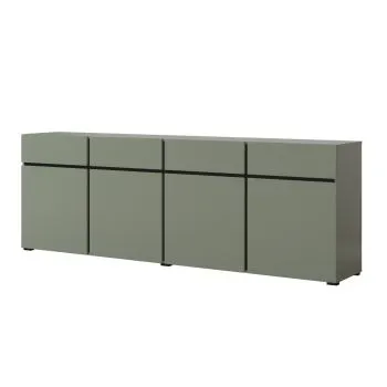 Komoda CROSS 4D4S 225cm zielona/czarna