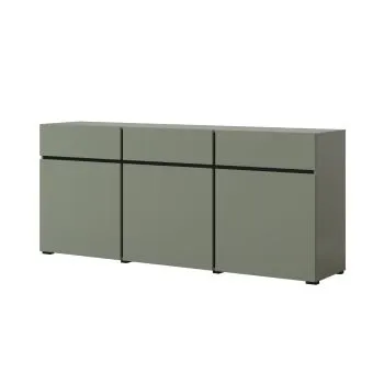 Komoda CROSS 3D3S 180cm zielona/czarna