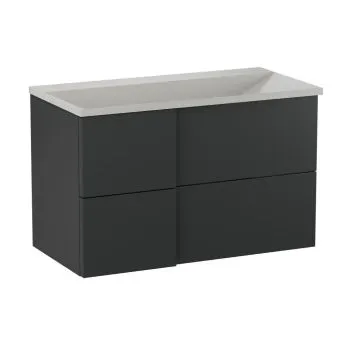 Szafka pod umywalkę wpuszczaną EDGE 90 cm antracyt półmat