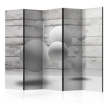 Parawan akustyczny 3D 225x172 cm 5-częściowy czarny