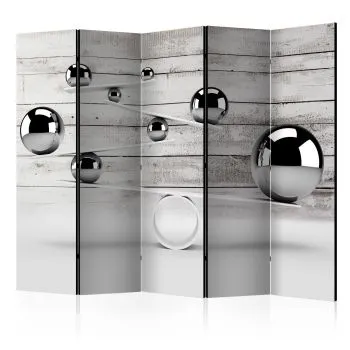 Parawan akustyczny 3D 225x172 cm 5-częściowy czarny