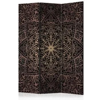 Parawan akustyczny Orient 135x172 cm 3-częściowy brązowy