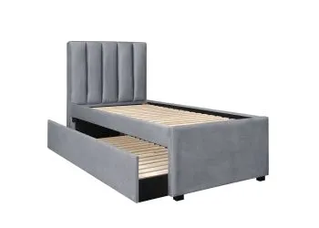 Łóżko tapicerowane RUSSO 90x200 szare