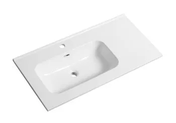 Umywalka wpuszczana ALTON 90 cm biała ceramiczna