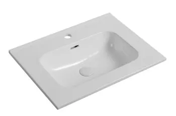 Umywalka wpuszczana ALTON 60 cm biała ceramiczna