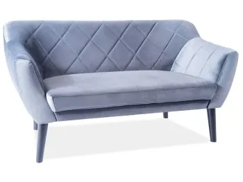 Sofa KARO 2 VELVET szara dwuosobowa