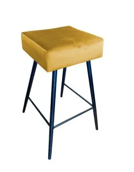 Hoker niski OLIMP VELVET musztardowy/curry
