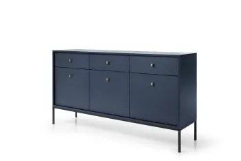 Komoda szeroka ALANI 3D3S granatowa mat 154 cm