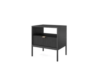Szafka nocna MILONA 54 cm czarna mat