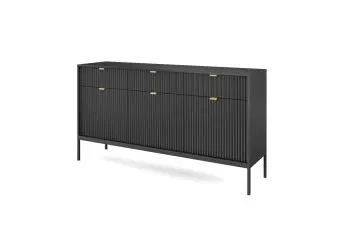 Komoda MILONA 3D3S 154 cm czarna mat
