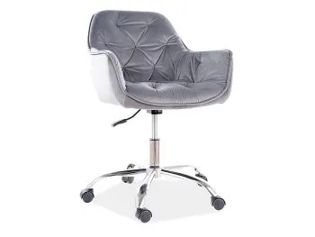 Fotel biurowy Q-190 VELVET szary