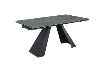 Stół rozkładany SALVADORE CERAMIC 160(240)x90 turkusowy ossido verde