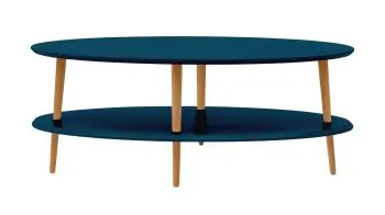 Ława owalna OVO LOW 110x70 petrol blue
