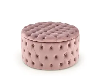 Pufa NUNEZ VELVET różowa ze schowkiem