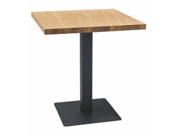 Stół PURO 60x60 dąb laminat/czarny