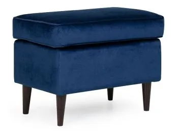 Pufa RON VELVET granatowa