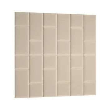 Zestaw 24 paneli tapicerowanych QUADRATTA 180x180 beżowy