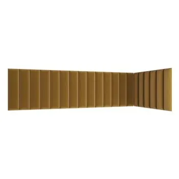 Zestaw 20 paneli tapicerowanych QUADRATTA 210x90x60 żółty