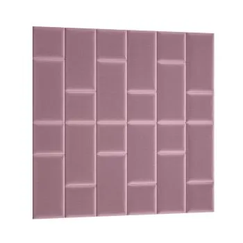 Zestaw 24 paneli tapicerowanych QUADRATTA 180x180 różowy