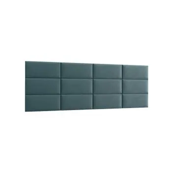 Zestaw 12 paneli tapicerowanych QUADRATTA 240x90 morski