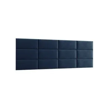 Zestaw 12 paneli tapicerowanych QUADRATTA 240x90 granatowy