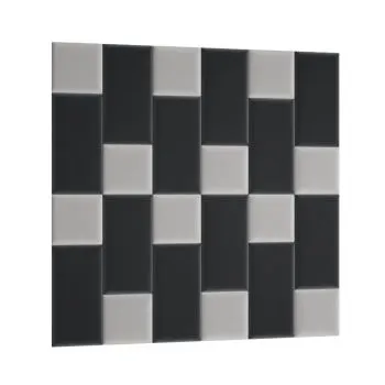 Zestaw 24 paneli tapicerowanych QUADRATTA 180x180 jasnoszary/ciemnoszary