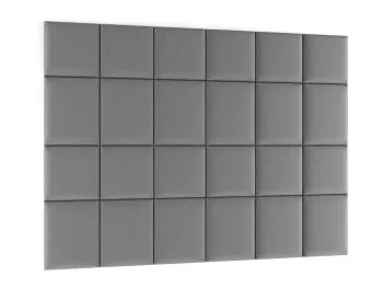 Zestaw 24 paneli tapicerowanych QUADRATTA 240x180 szary