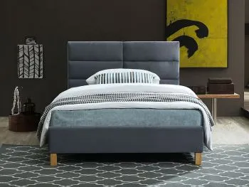 Łóżko tapicerowane SIERRA VELVET 120x200 szare