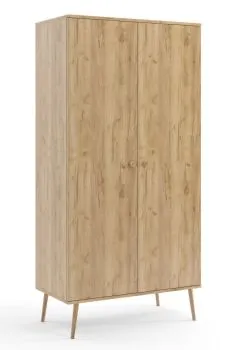 Szafa LEBEL z drążkiem 100cm dąb craft złoty