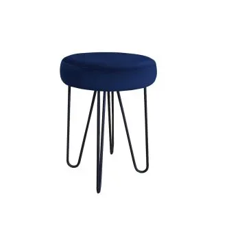 Taboret TORIN 2 MG VELVET granatowy