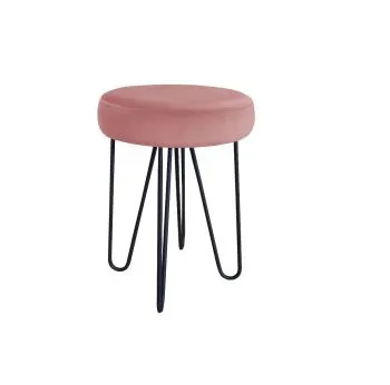 Taboret TORIN 2 MG VELVET różowy