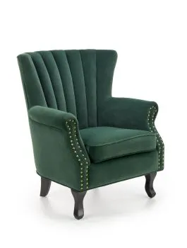 Fotel do salonu TITAN VELVET ciemnozielony