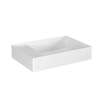 Umywalka wpuszczana UNIQ Solid Surface 50 cm bez otworu na baterię